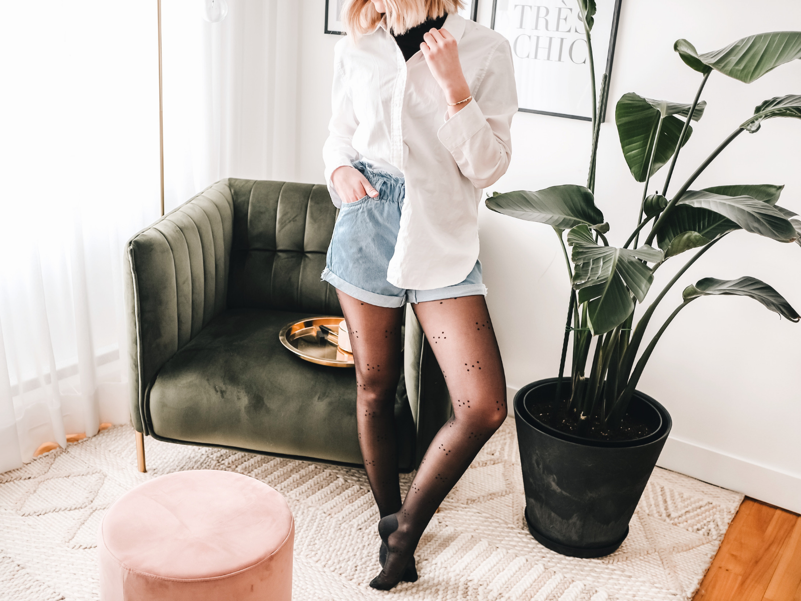 Denim shorts 2025 with tights