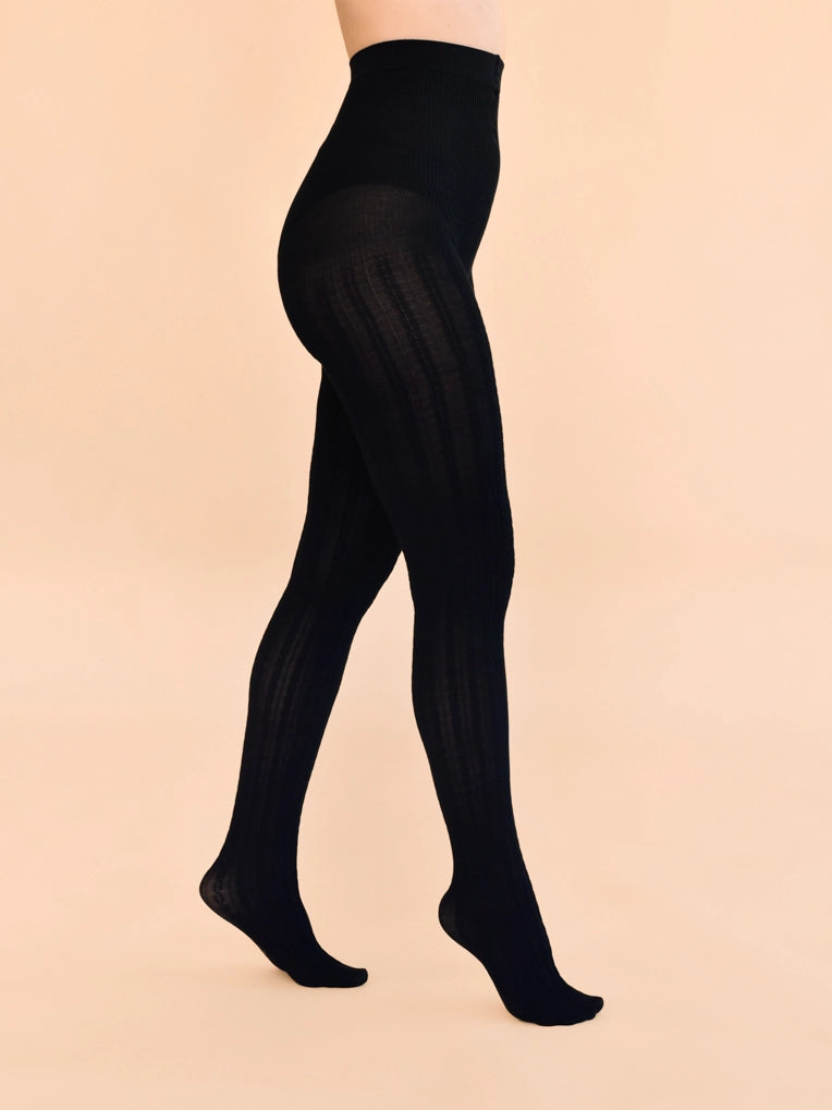 collant noir opaque tricoté pour femmes Canada