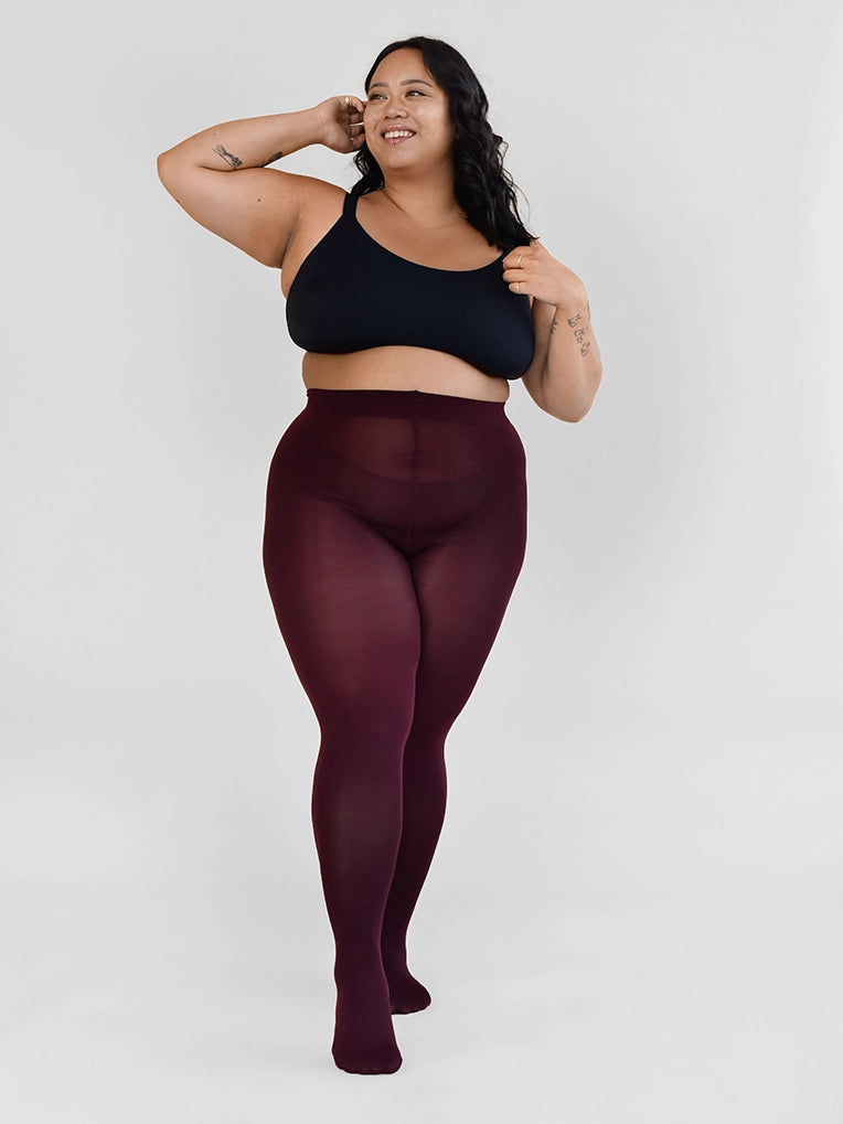 Silky Soft Tights 80D in Burgundy From Rachel