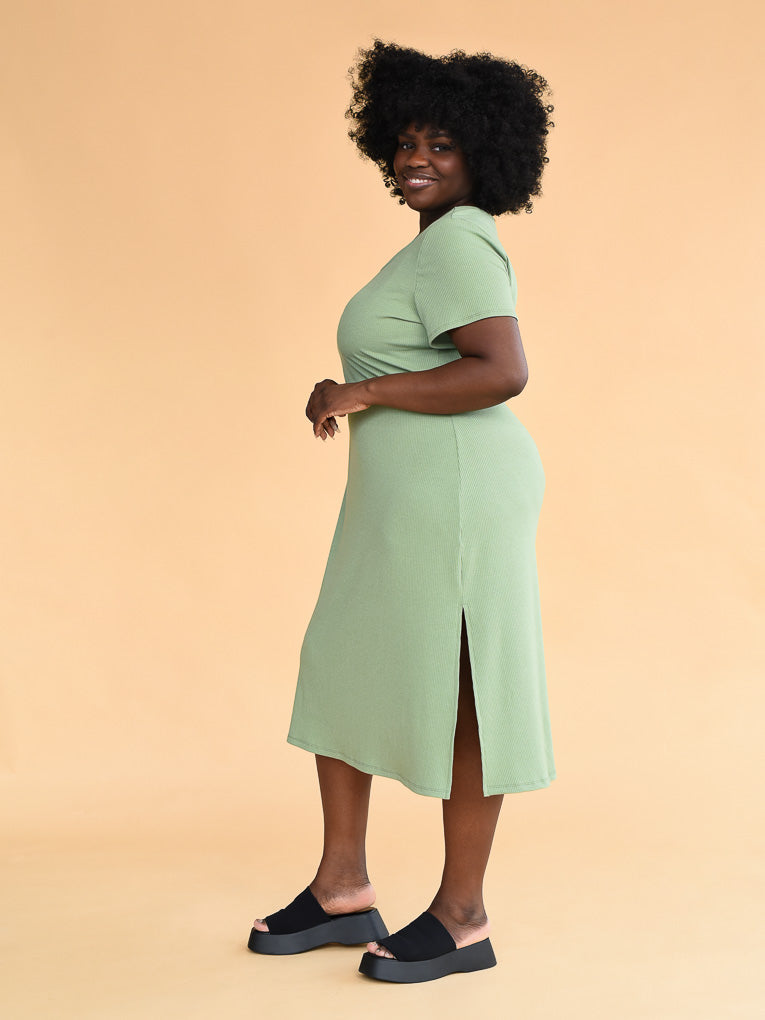 Carrie Sage Short Sleeves Dress