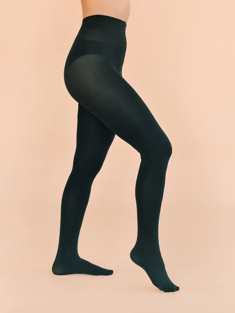 collants opaques vert foret pour femmes
