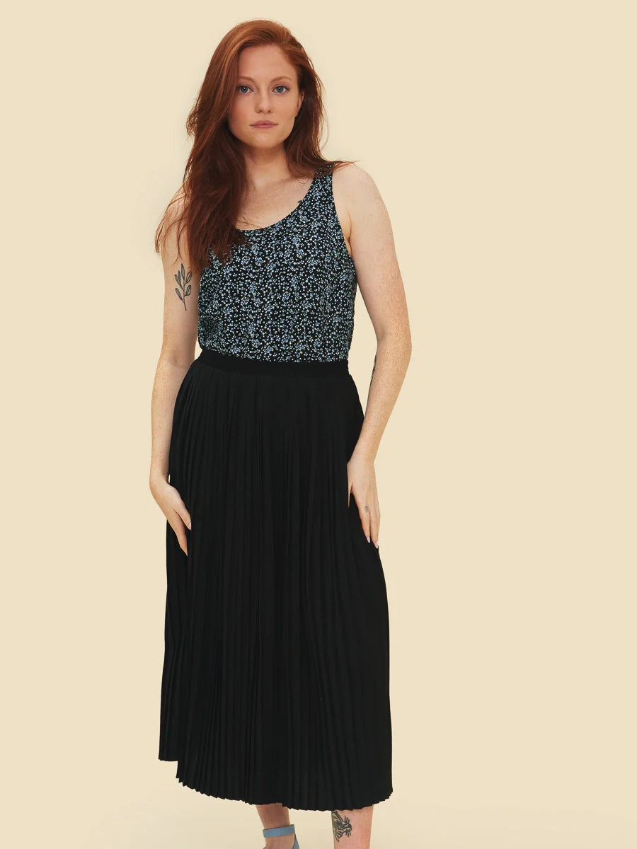 Hazel Black Pleated Skirt From Rachel