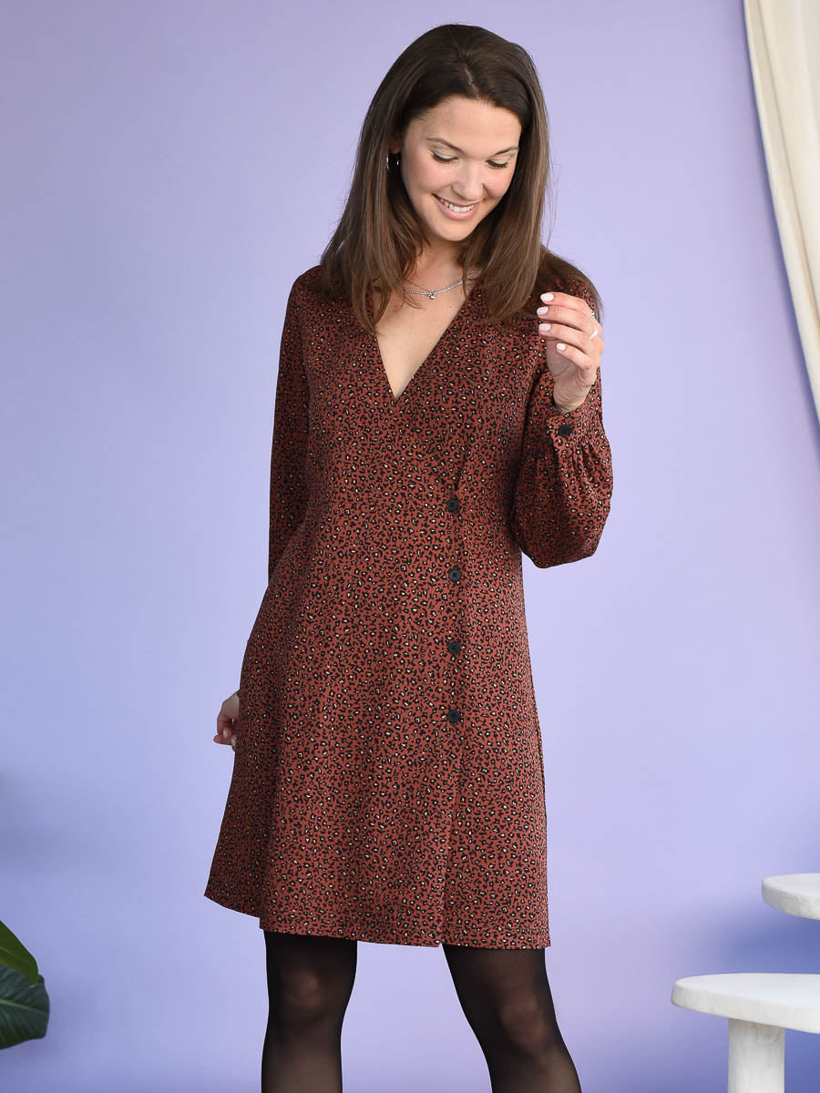 women's dress with buttons