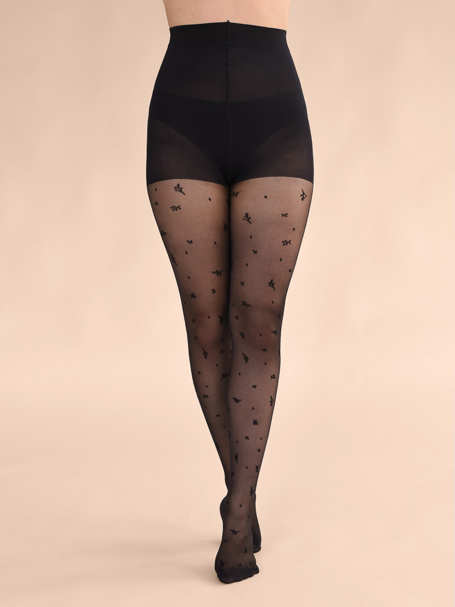 Leaves Print Tights
