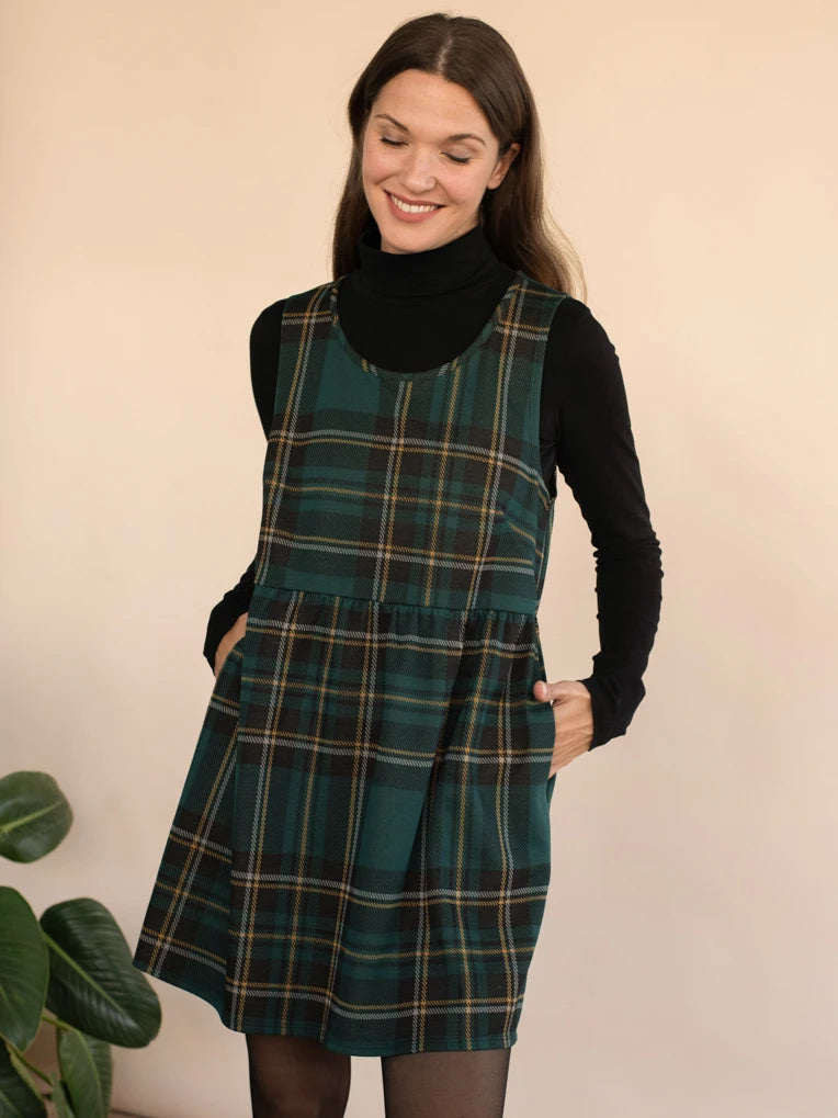 robe à carreaux vert foret