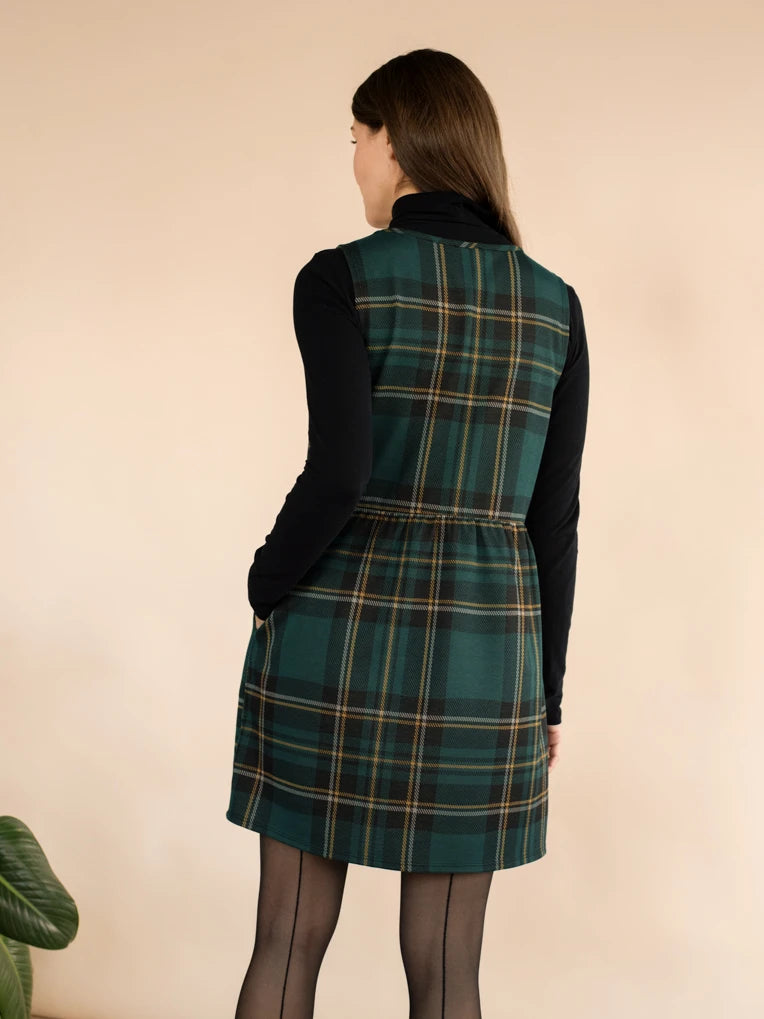 robe courte à carreaux babydoll