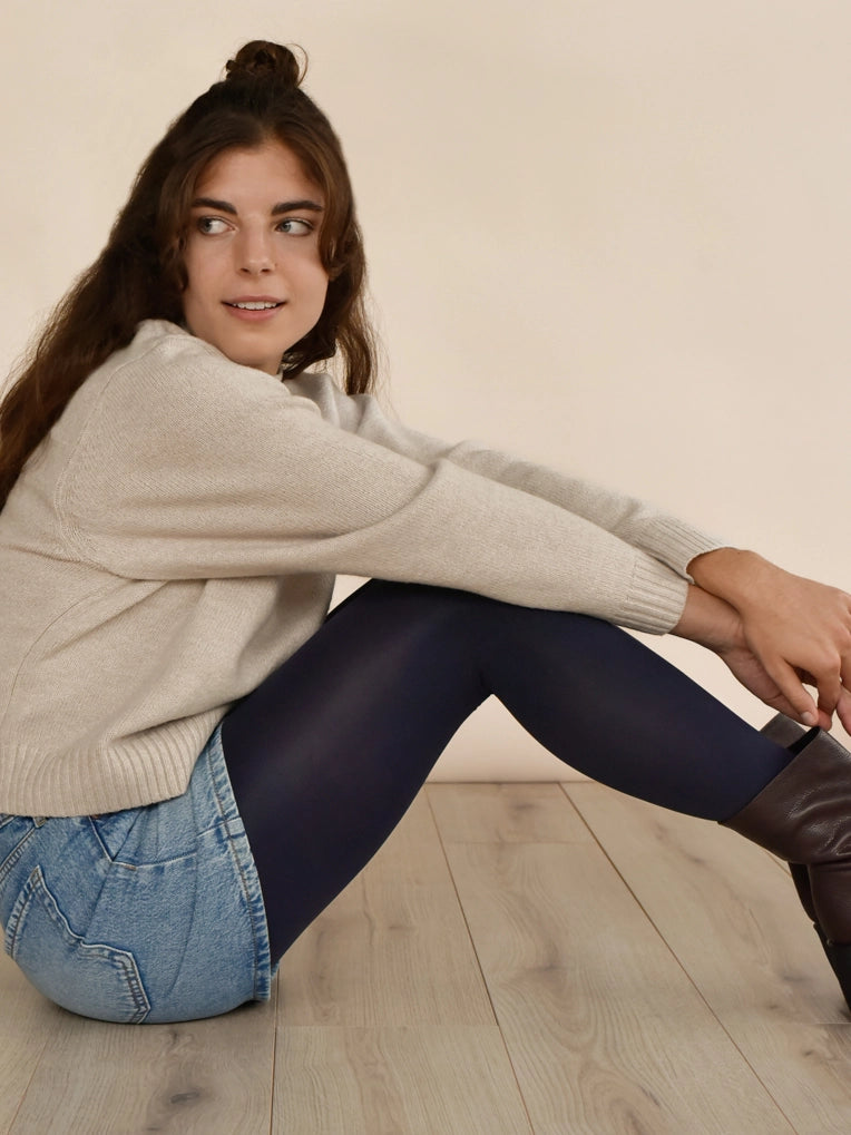 collants opaques marine