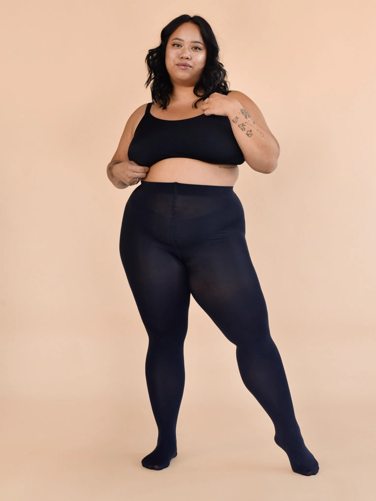 Opaque plus size women's hosiery