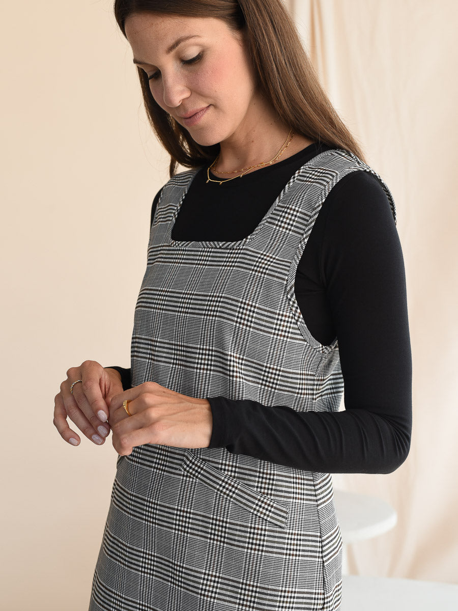 Penny Olive Plaid Dress