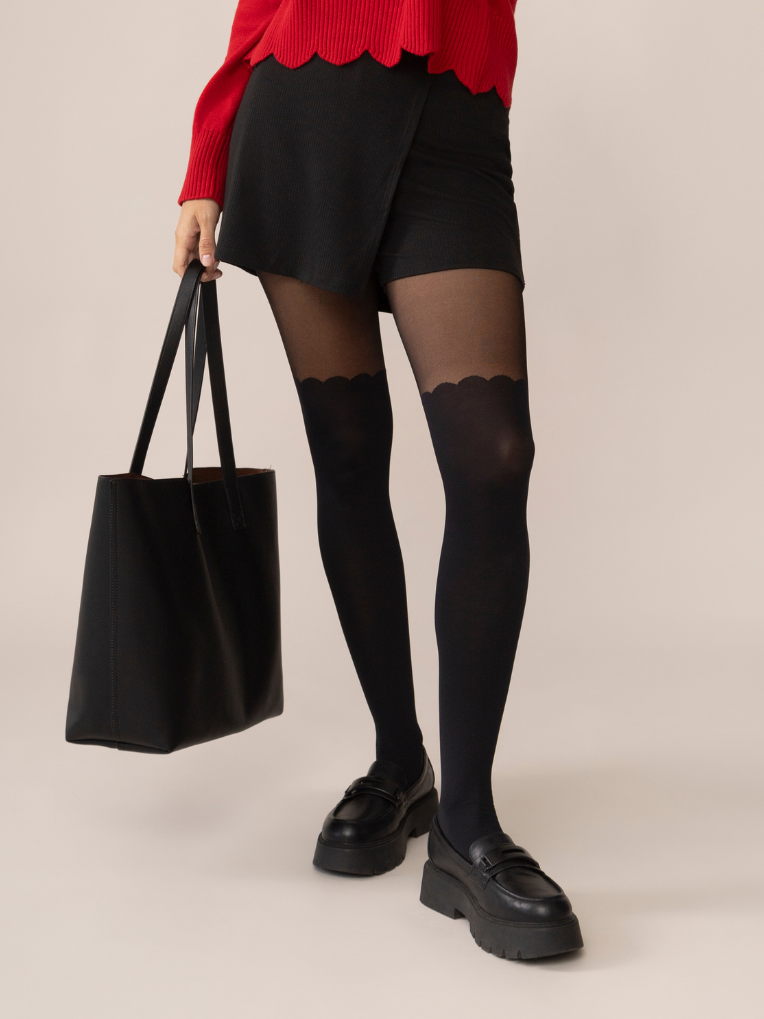 Collant cuissardes vague