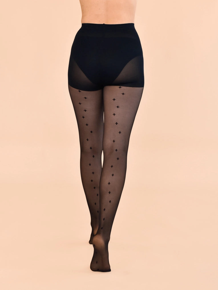 women's hosiery with back seam ligne of stars