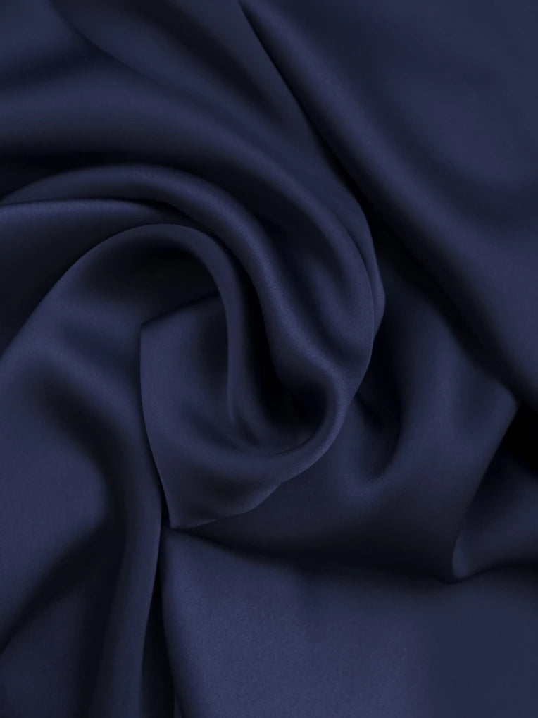 navy satin skirt