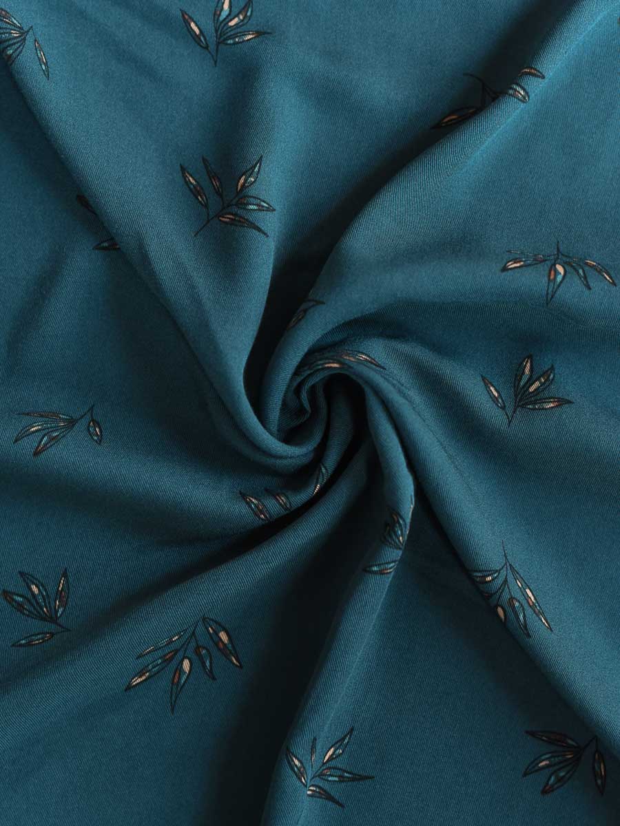 Ruby Blue Foliage Wrap Skirt