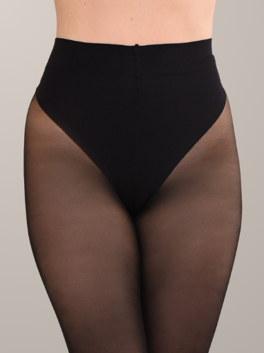 Collant maintien du ventre noir nylon recyclé