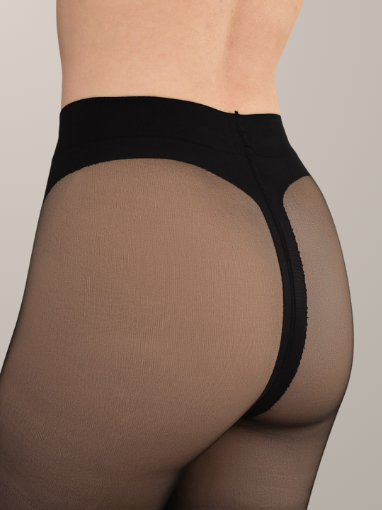 Collant maintien du ventre noir nylon recyclé