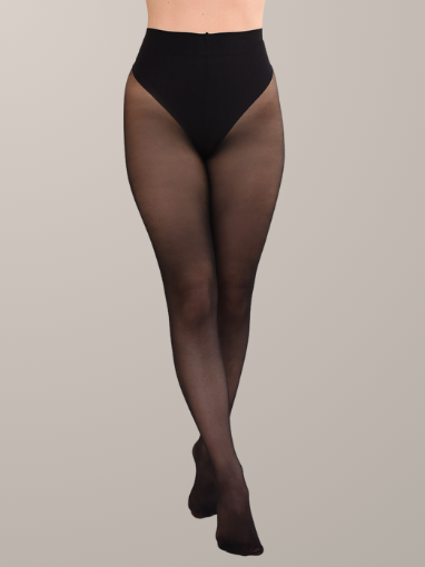 Collant maintien du ventre noir nylon recyclé