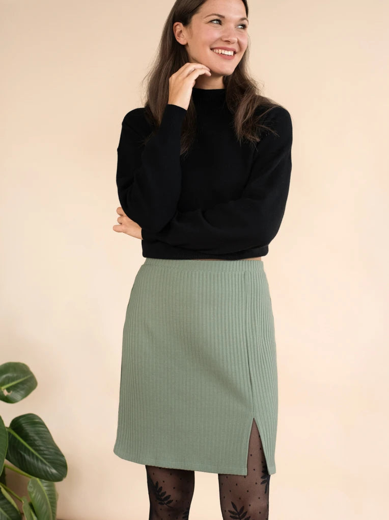 Wendy Sage Rib Skirt
