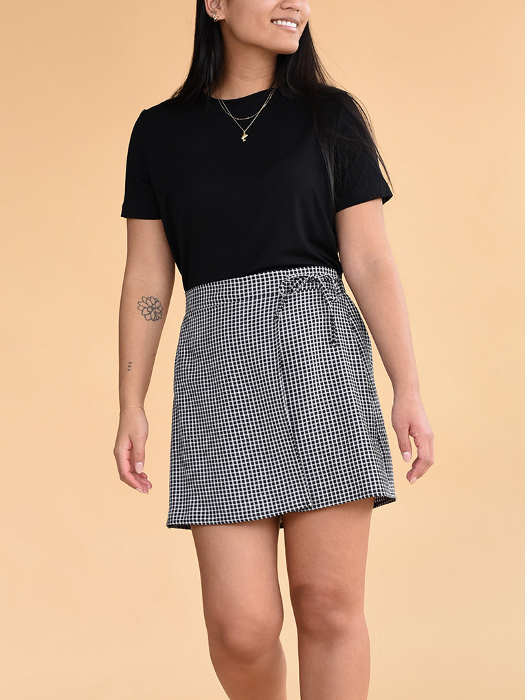 Plaid skort for women
