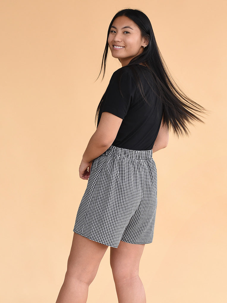 Plaid skort for women