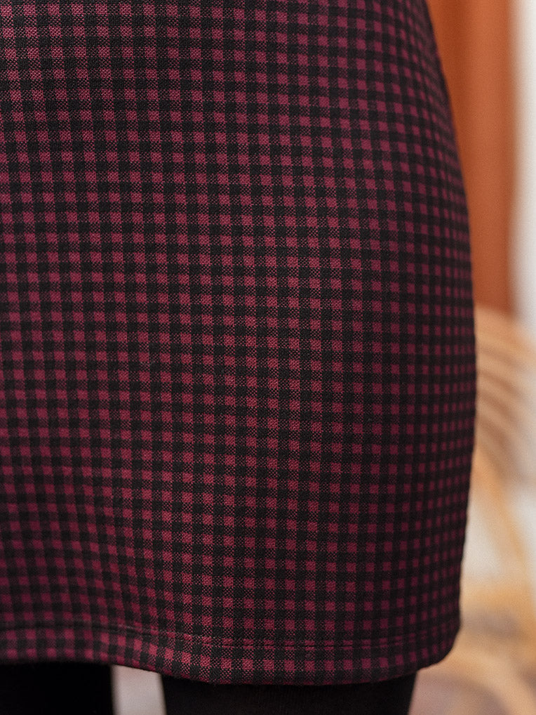 Plaid red mini skirt