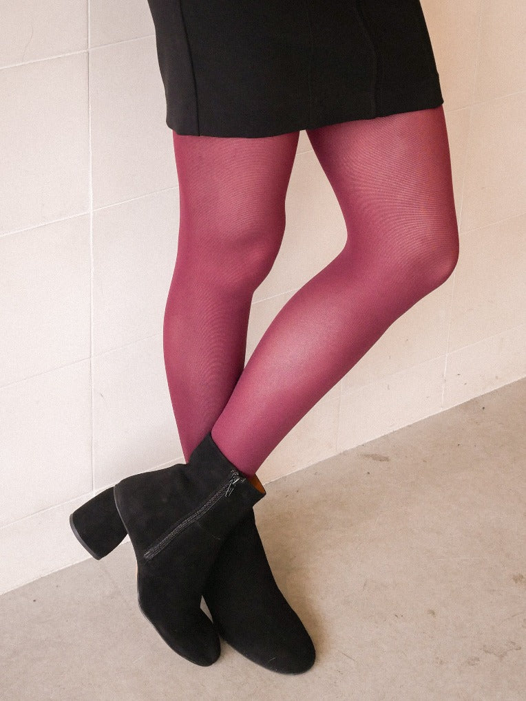 burgundy women's hosiery