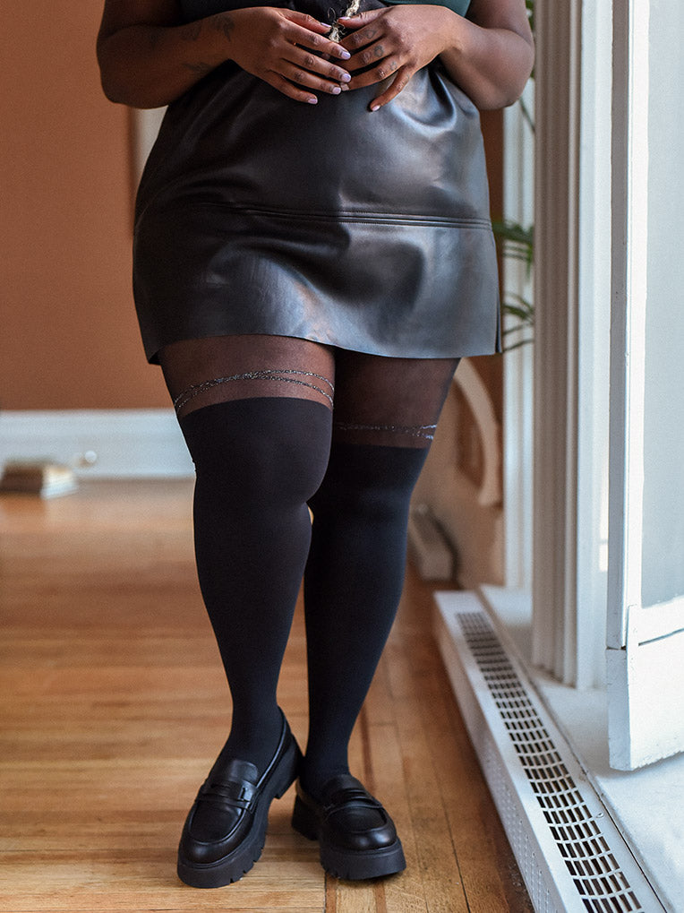 Plus size Glitter Tights