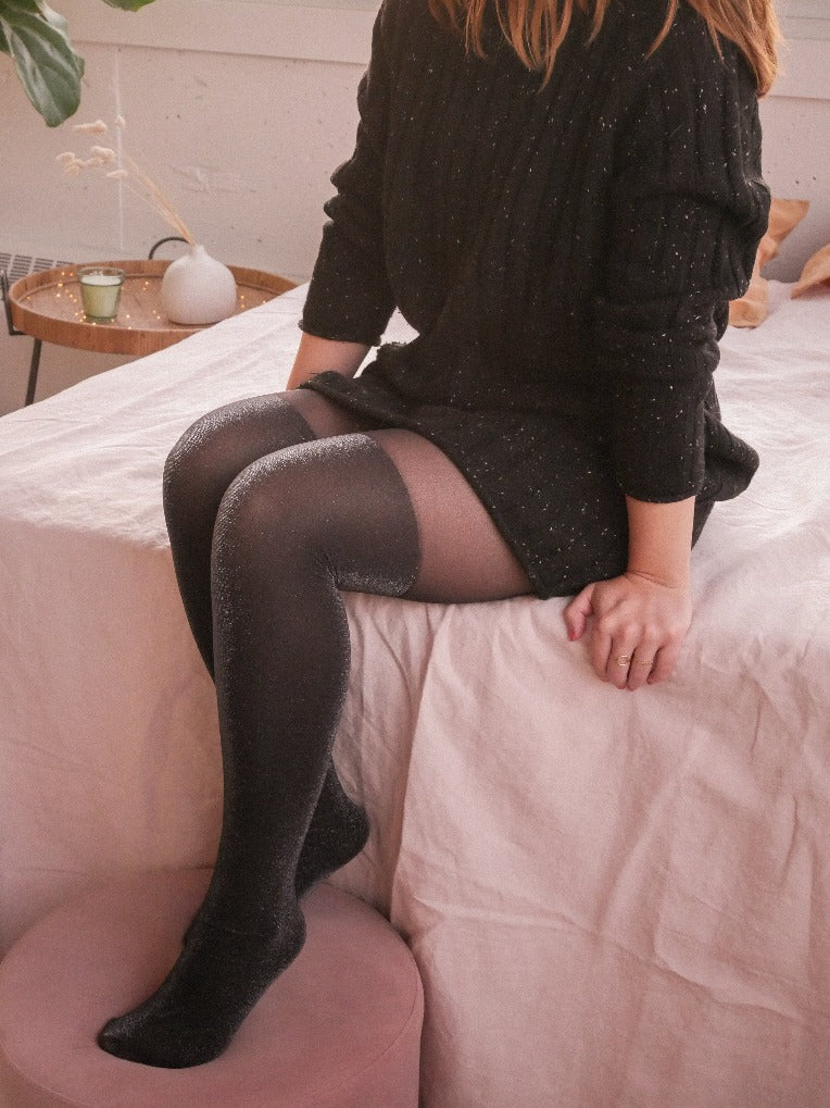 Collants pailletés femmes