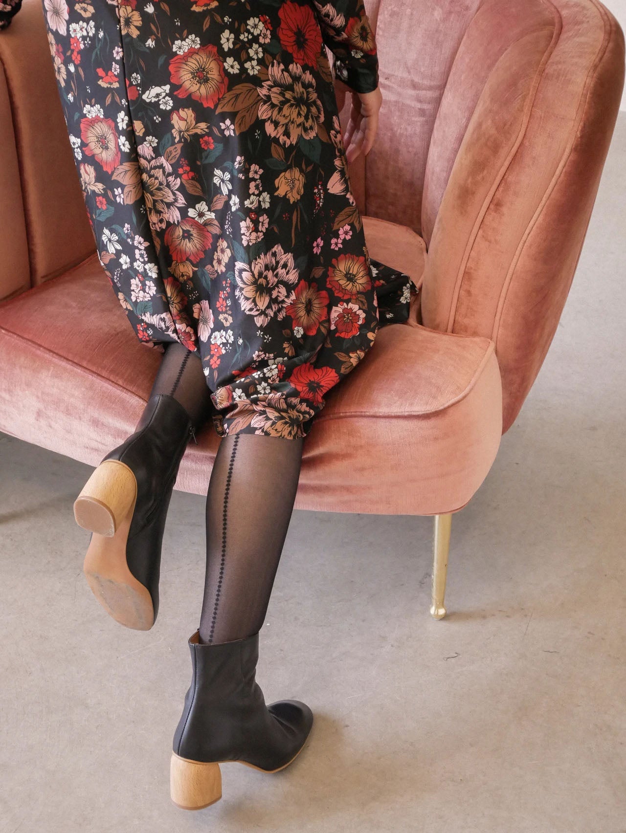 Collants ligne arrière pois