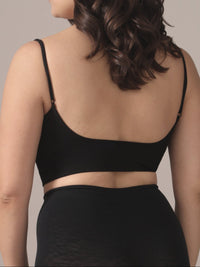 Camisole courte sans coutures en Noir