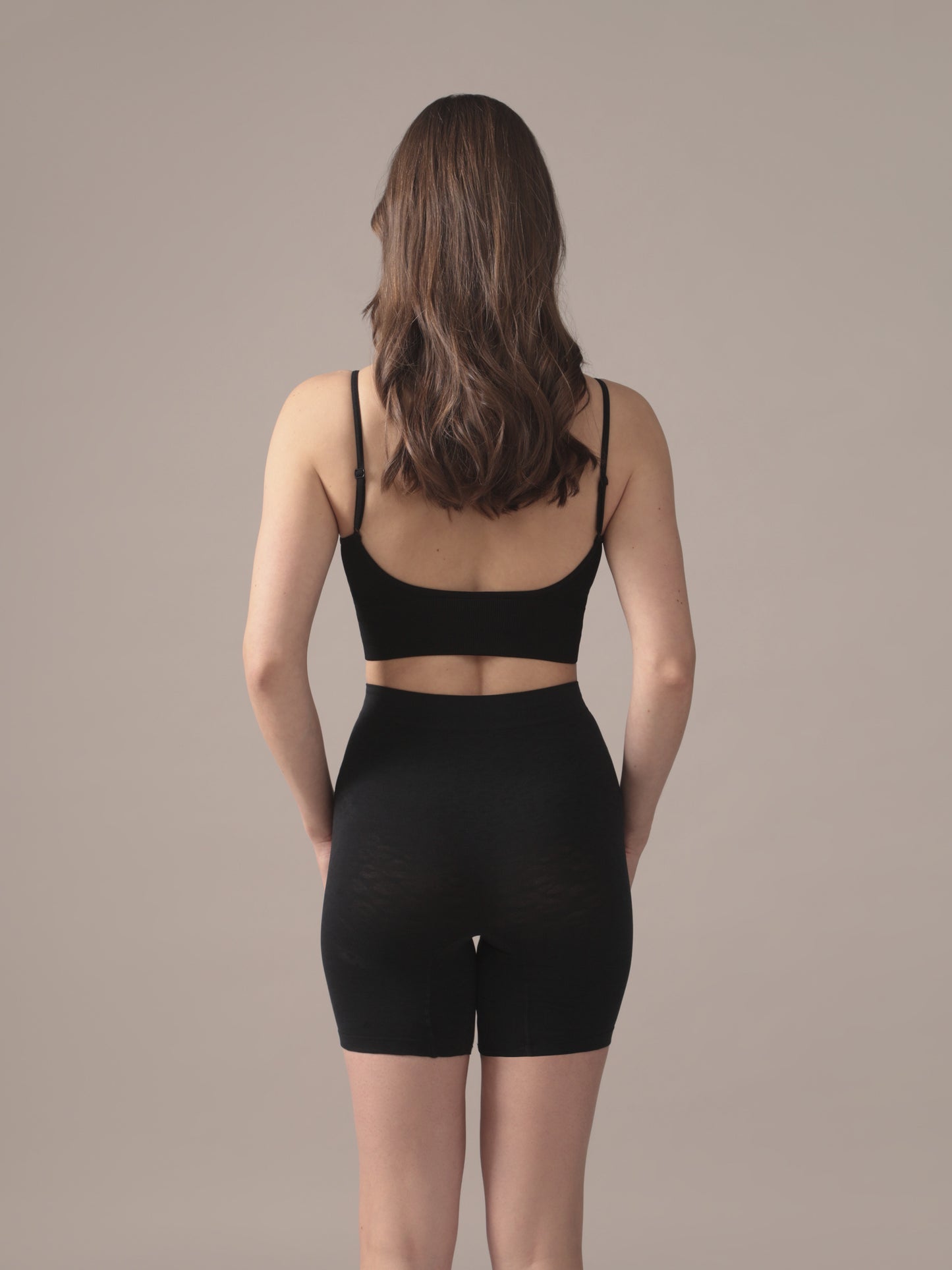 Camisole courte sans coutures en Noir