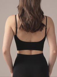 Camisole courte sans coutures en Noir