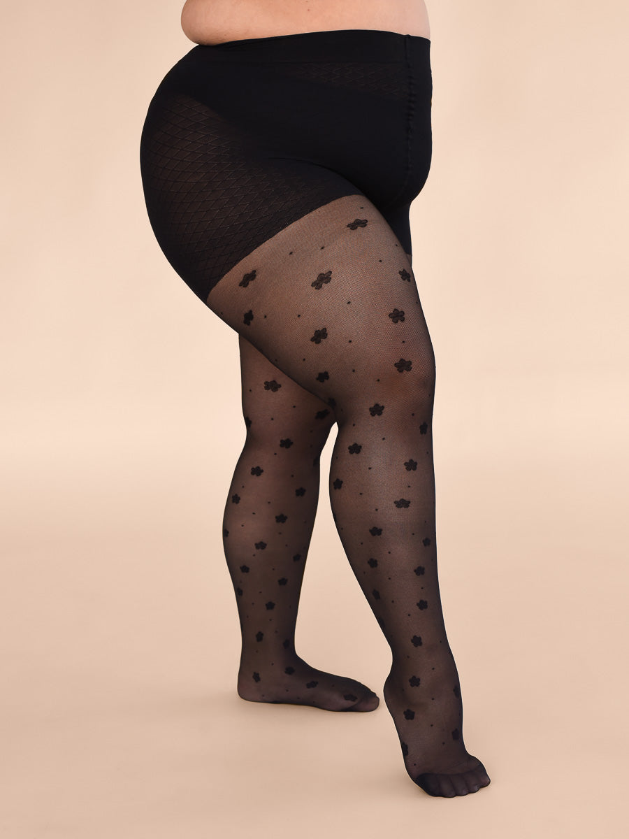 Women's Tights Black Stockings Print Hosieryandsocks