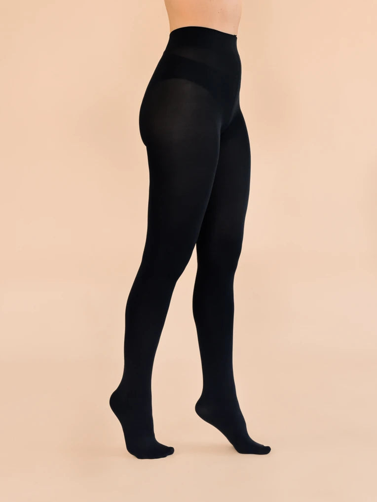 Women's opaque black tights