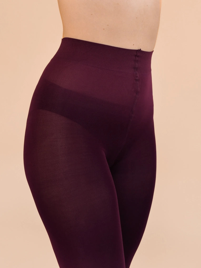 Burgundy Comfy 80D Tights – From Rachel