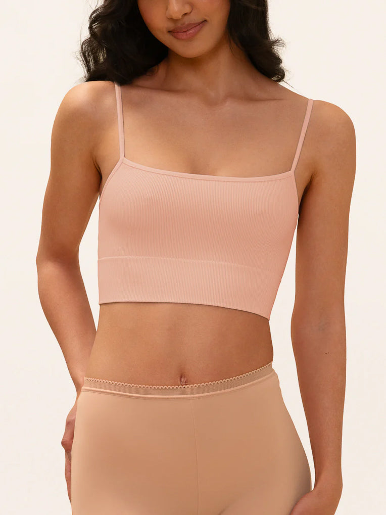 Seamless Cropped Cami in Ballerina Pink