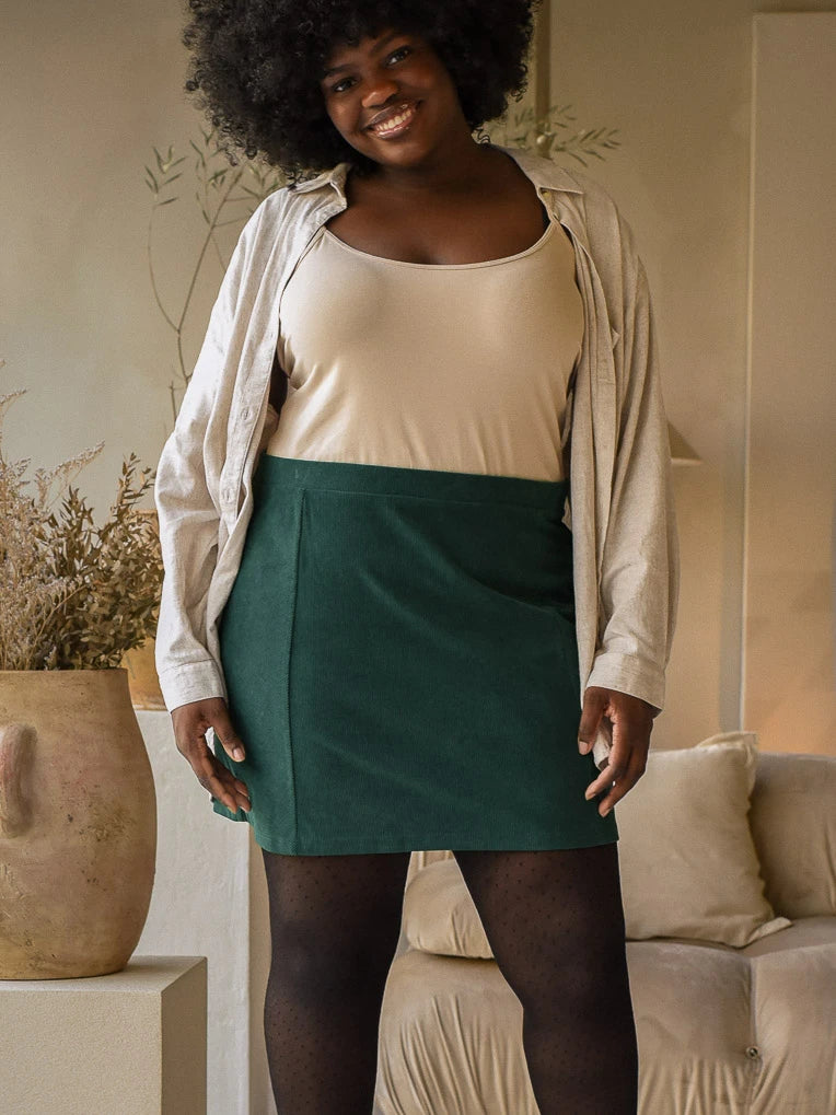 Forest Green Corduroy Skirt