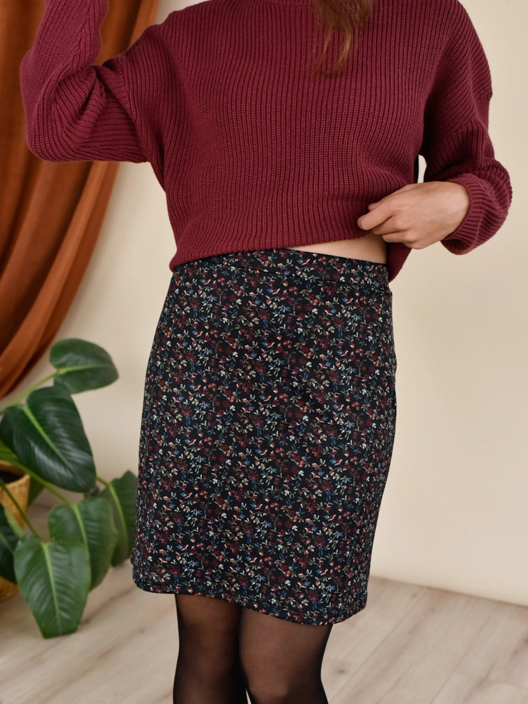 Mini jupe pour femmes fleurie