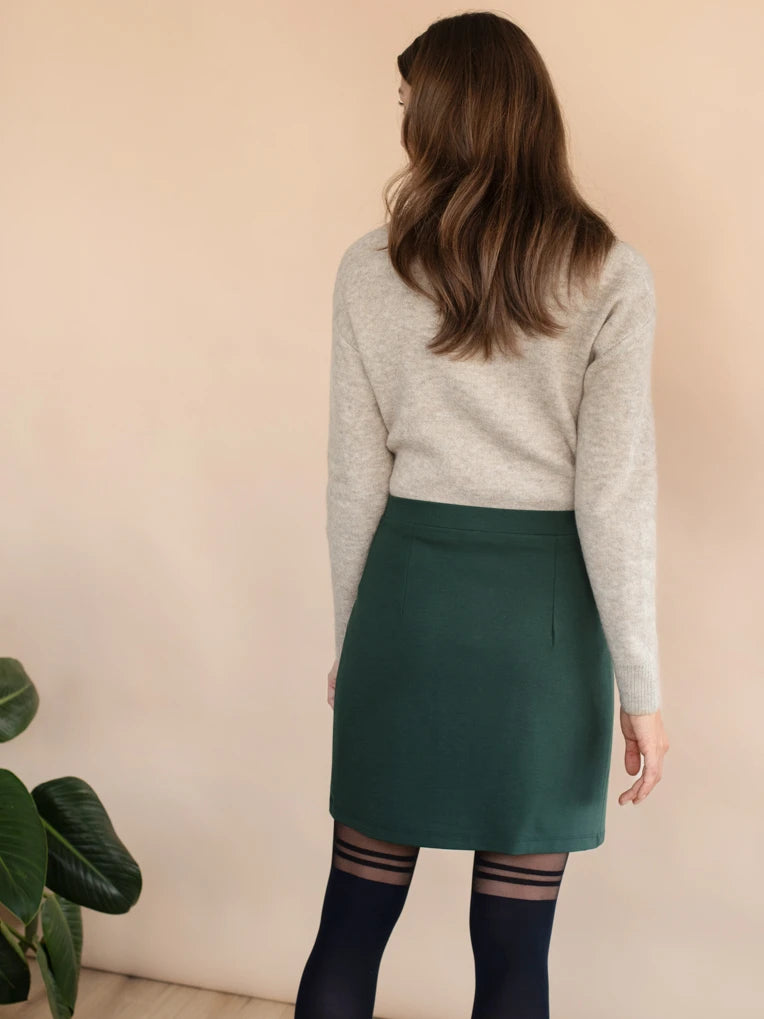 mini green forest skirt