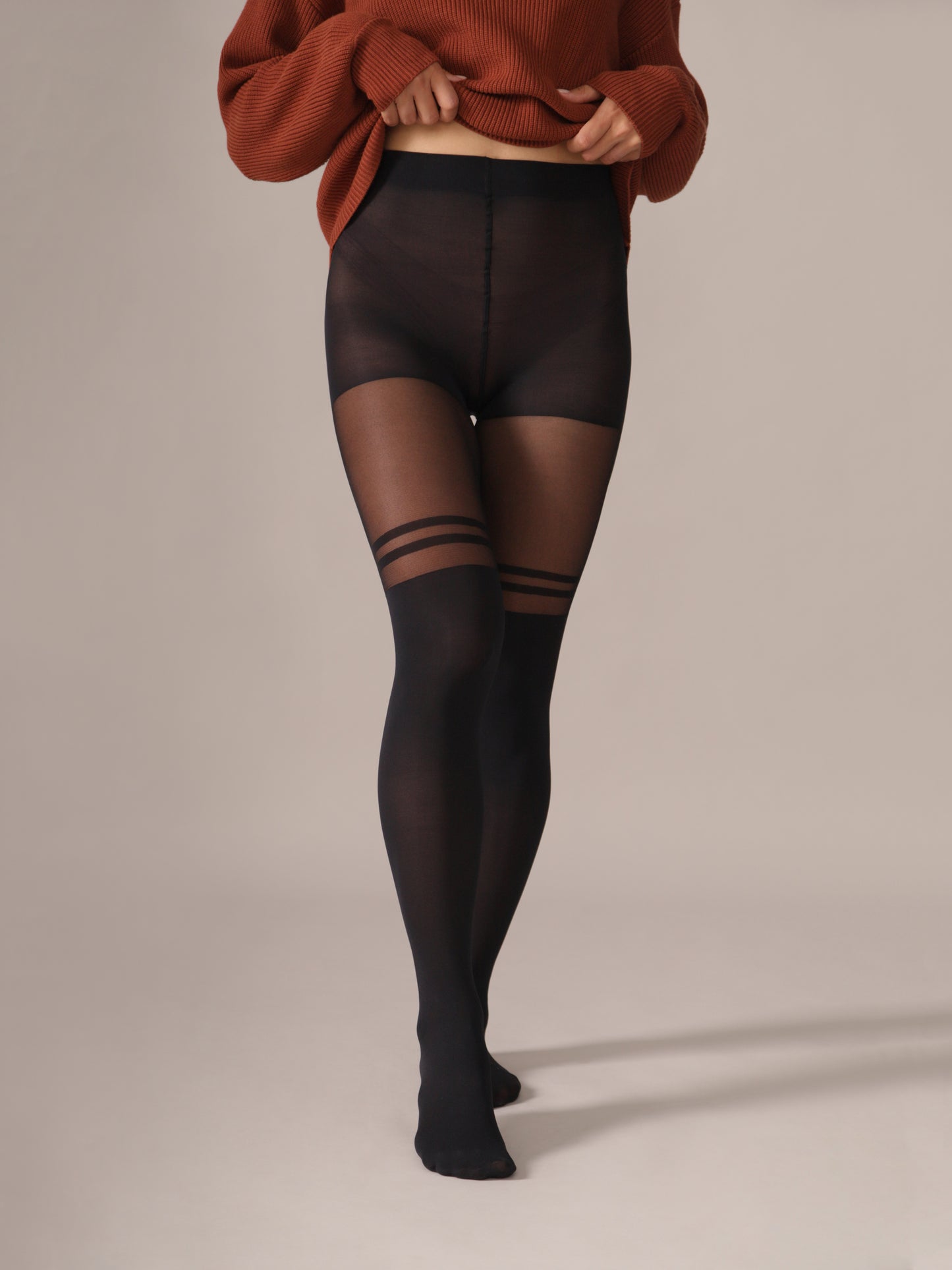 Over-the-knee Striped Tights From Rachel - Main Image