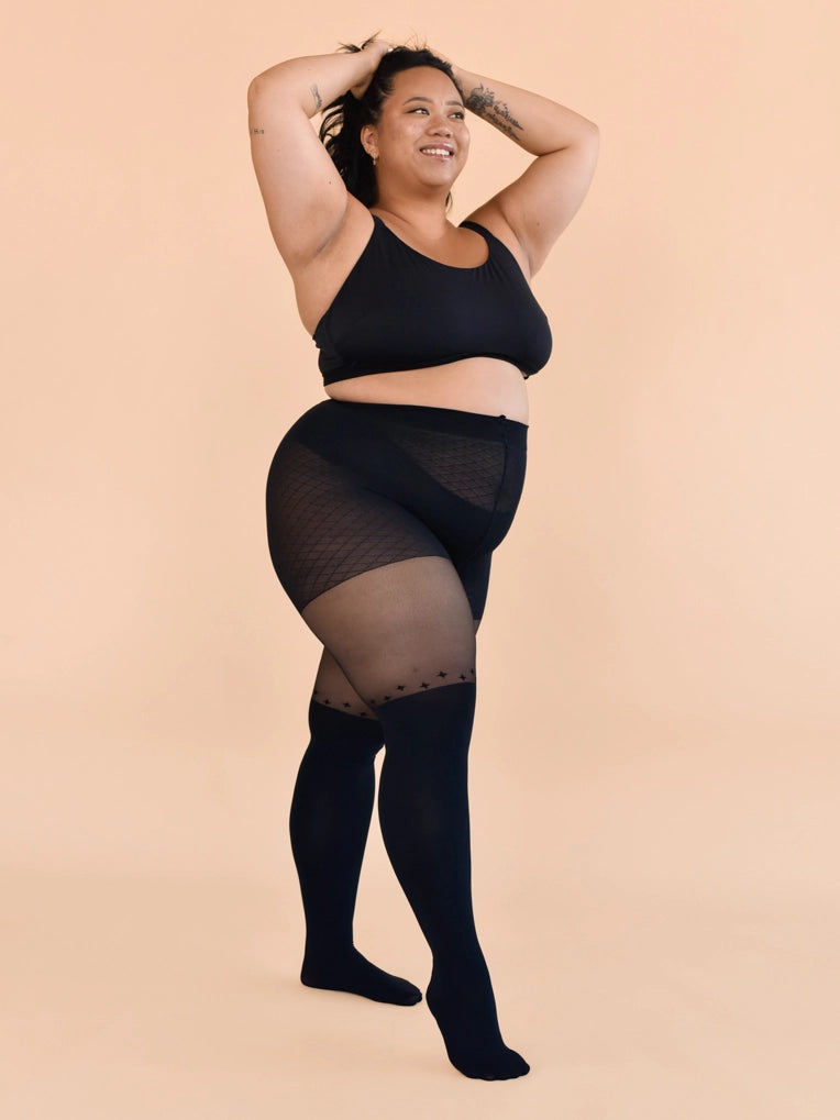 Over the knee sales tights plus size