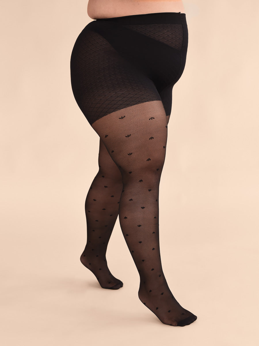 Plus size cheap patterned hosiery