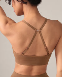 Leopard Soft Touch Seamless Bralette in Coffee