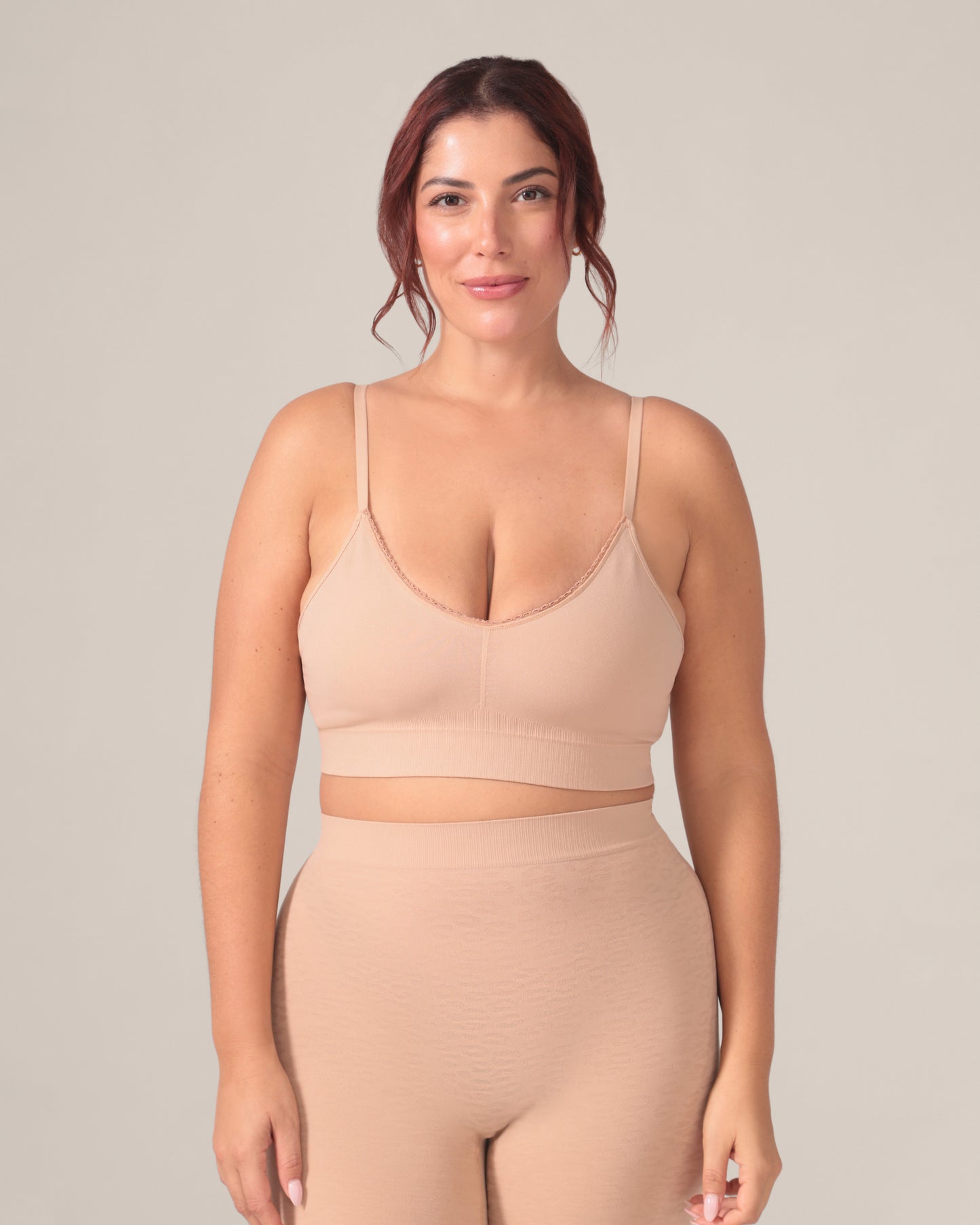 Bralette sans coutures motif léopard - Dune