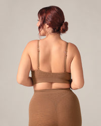 Leopard Soft Touch Seamless Bralette in Coffee