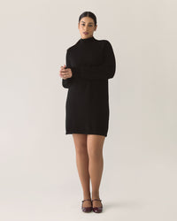 Responsible Merino Sweater Dress in Black