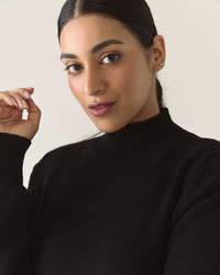 Responsible Merino Sweater Dress in Black