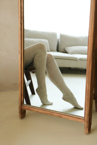 Floral Lace Tights in Creamy White