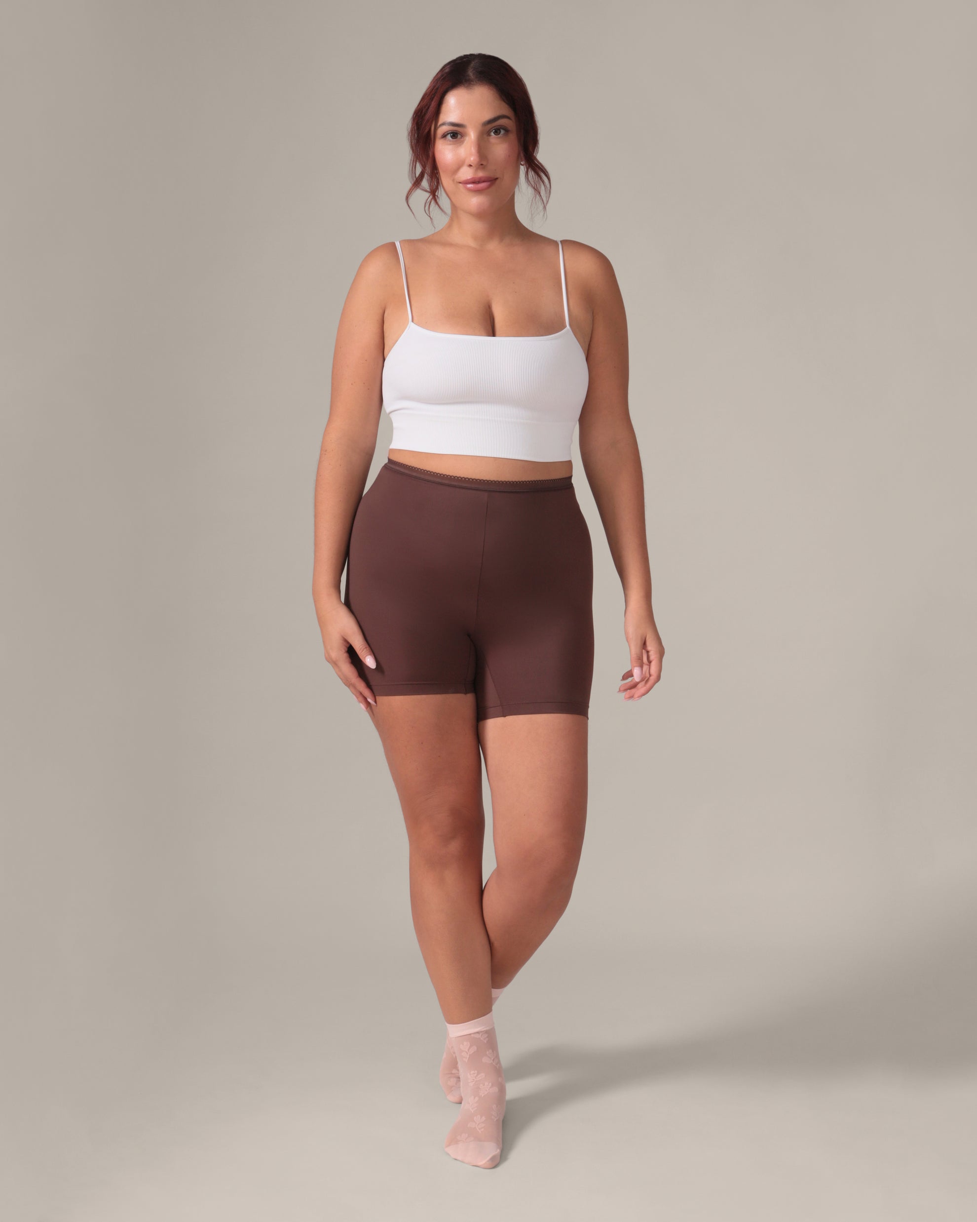 Short seconde peau sans gousset Eversoft - Café