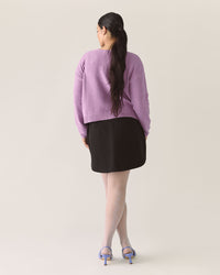 Responsible Merino Reversible Cardigan in Lilac
