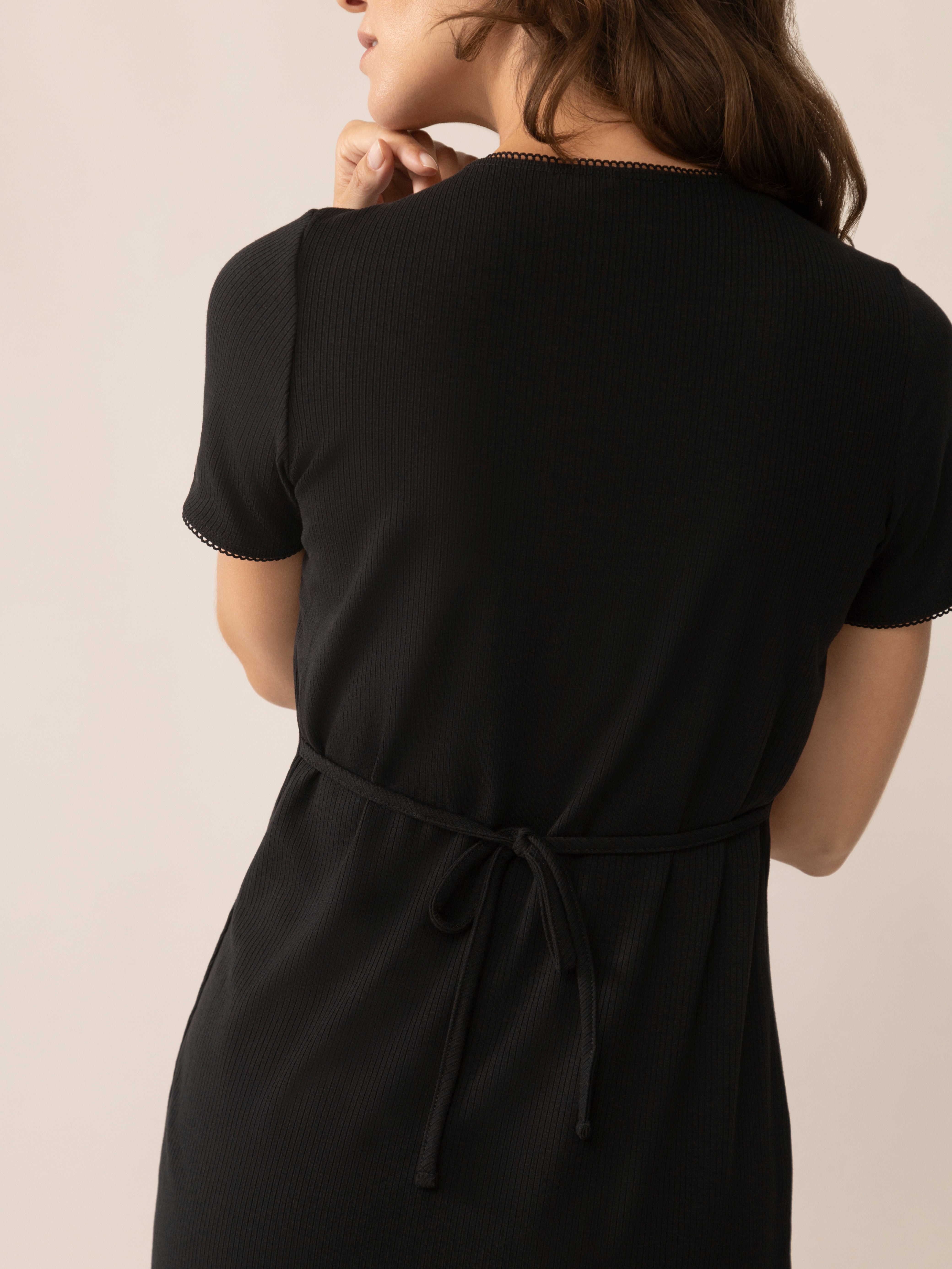 little suzie layered wrap dress black